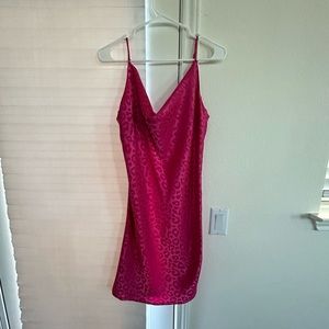 Lea & Viola pink cheetah mini dress